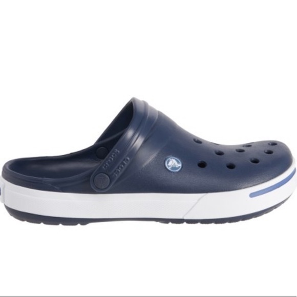 Crocs Crocband II Womens Clog Navy Blue White new w tags Classic slip on sz 7 - Picture 1 of 6